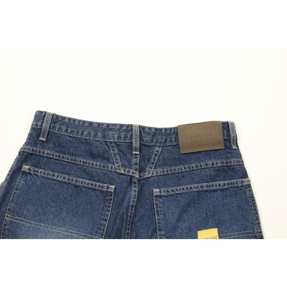 Vintage 90s Marithe Francois Girbaud Mens 32 Spell Out Baggy Denim Jean Shorts - Picture 8 of 12